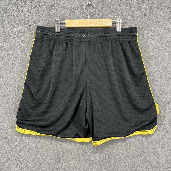 Nike Dri-FIT LIVESTRONG Shorts Women Medium Black Yellow Athletic Mesh Polyester - Picture 10 of 14
